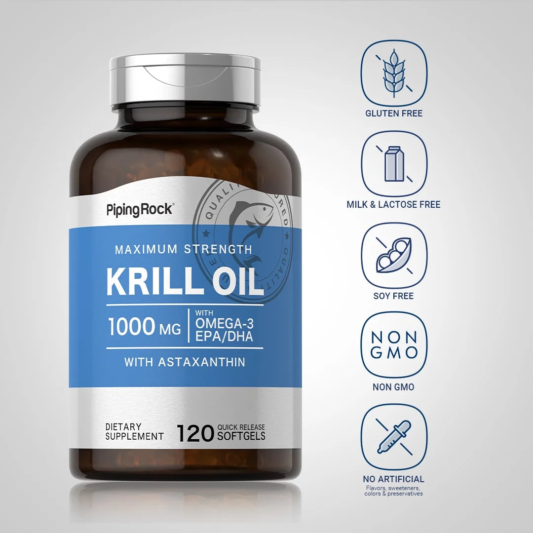 Krill Oil 1000mg 120 Softgels with Astaxanthin J227918