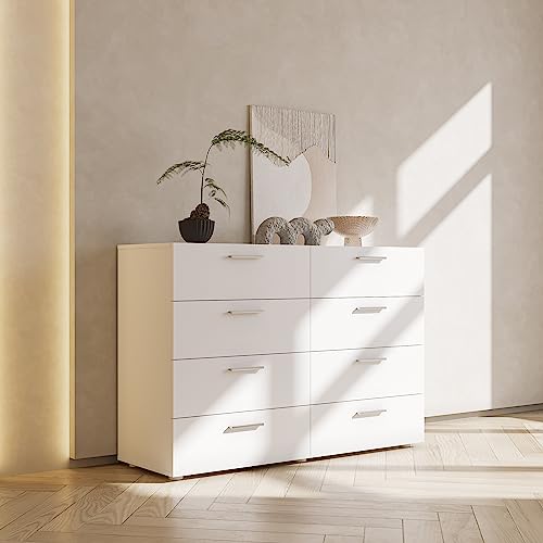 White 6-Drawer Double Dresser A65585