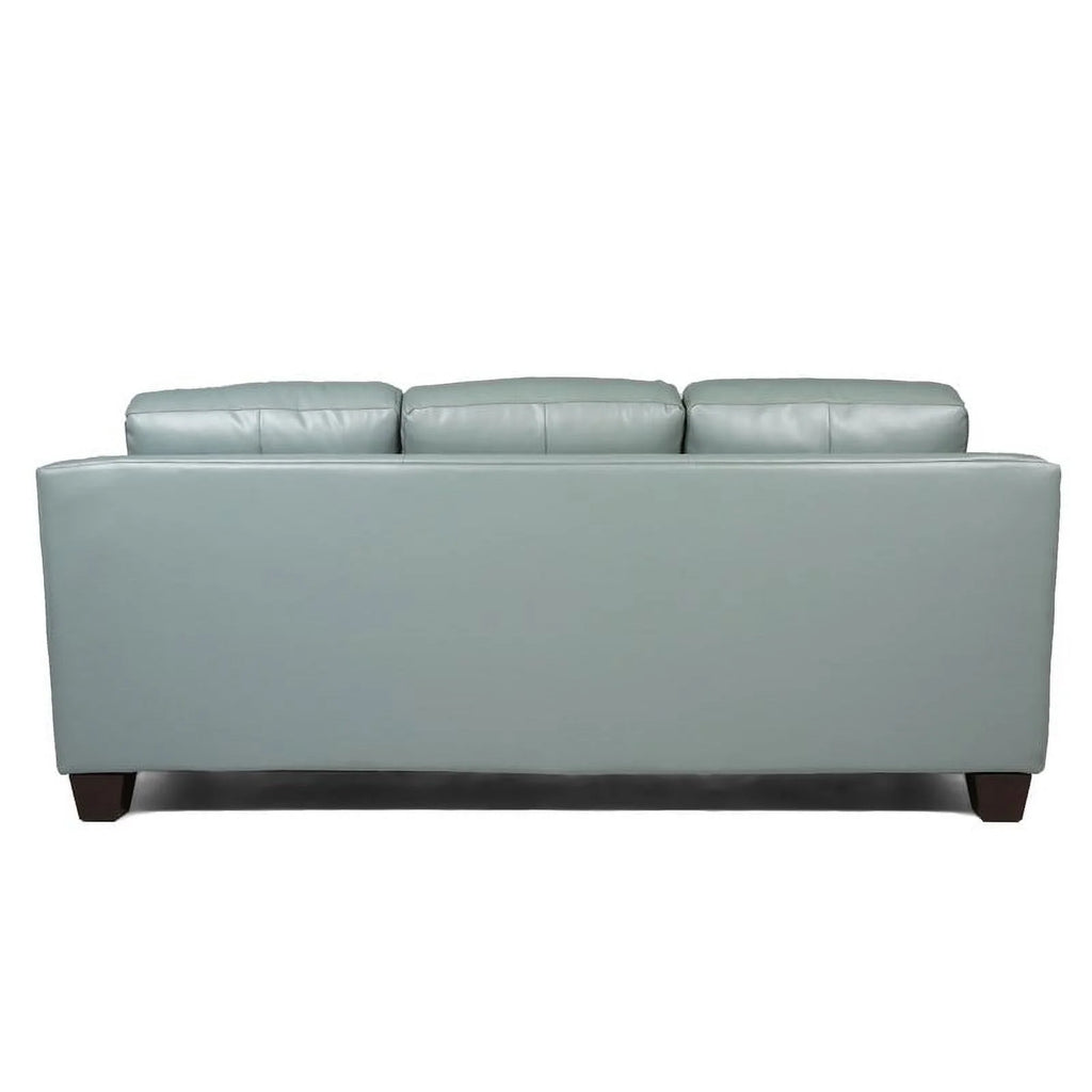 Spa Green Leather Tufted Back Sofa P678