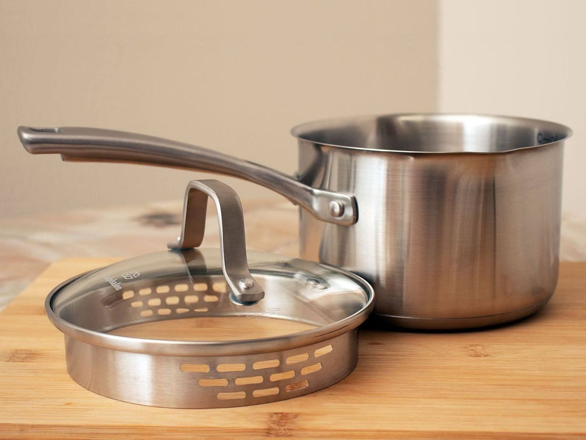 Stainless Steel 1.5 Qt Covered Saucepan L2520