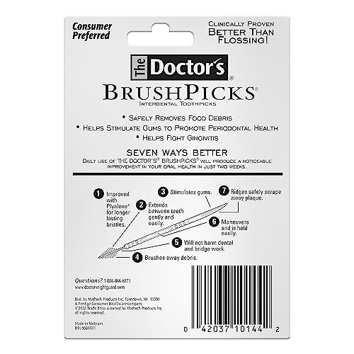 Interdental Brushes and Dental Pick 2-in-1, 275 Toothpicks, 4 Pack N444
