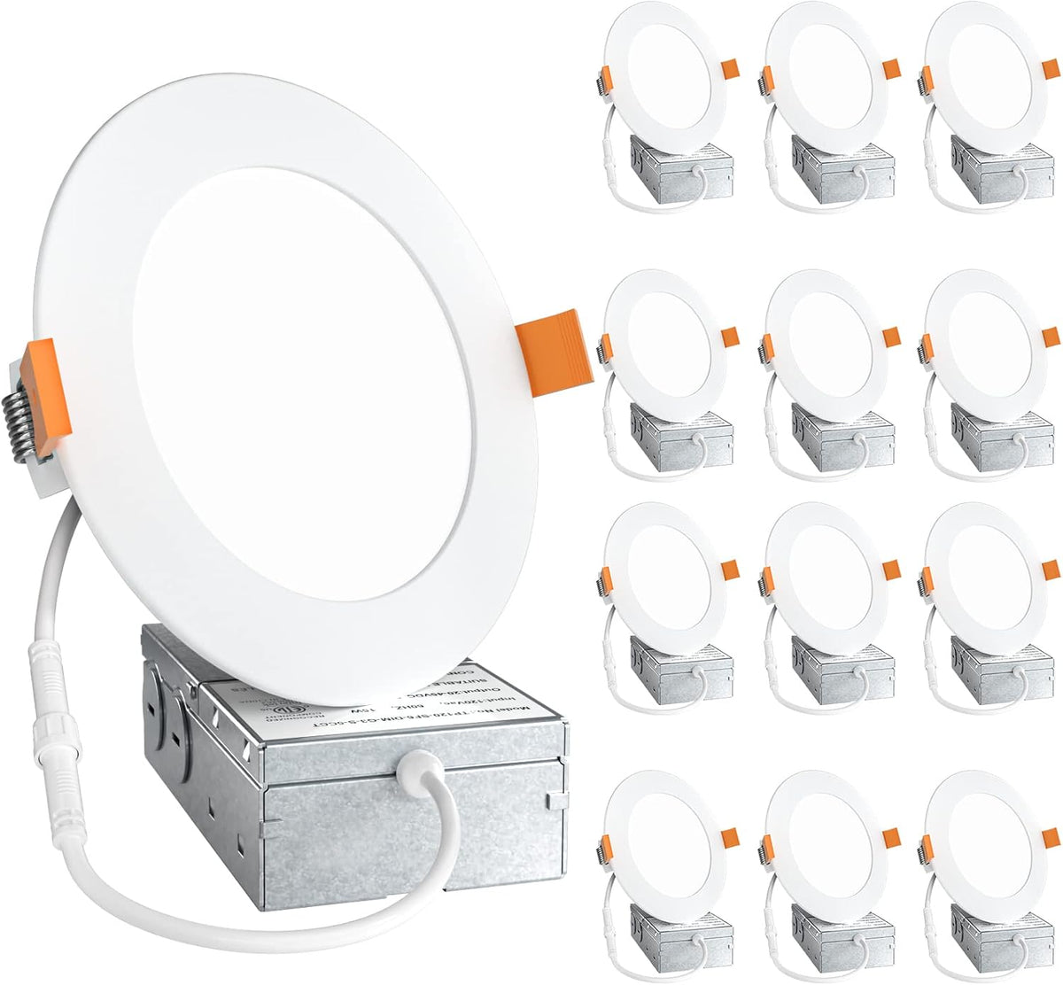 12 Pack 4 Inch Ultra-Thin LED Recessed Ceiling Light M479329