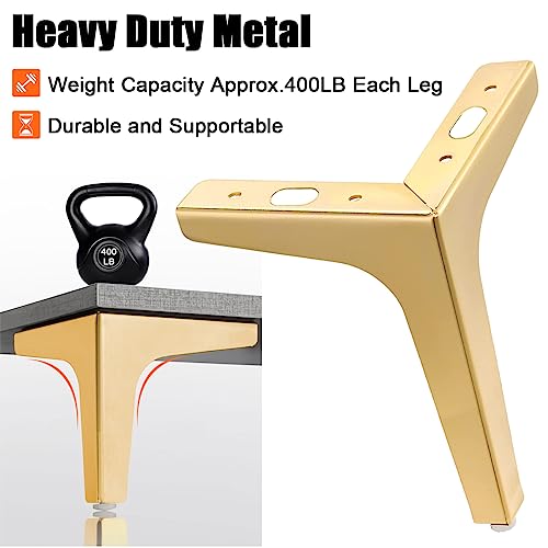4 PCS Gold Metal Furniture Legs R763