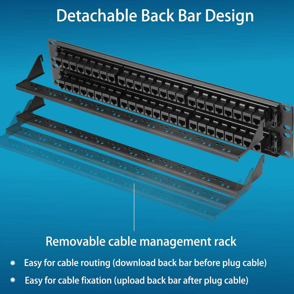 48 Port Cat6 UTP 1U Patch Panel P8556