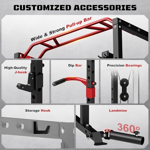 Power Cage with LAT Pulldown and Adjustable Pulley System Y36759