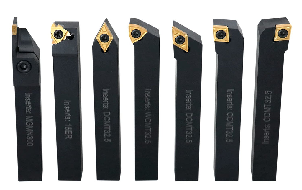 5/8'' Shank 7 Pc Indexable Carbide Turning Tool Set M996056