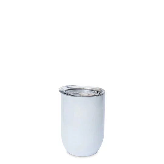 White 12oz Stainless Steel Insulated Travel Tumbler with Lid V812
