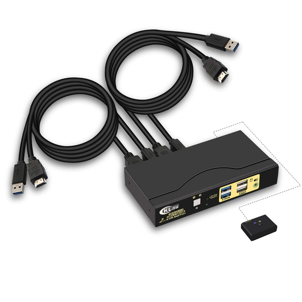 4 Port HDMI 2.0 USB 3.0 KVM Switch with Cables H9347