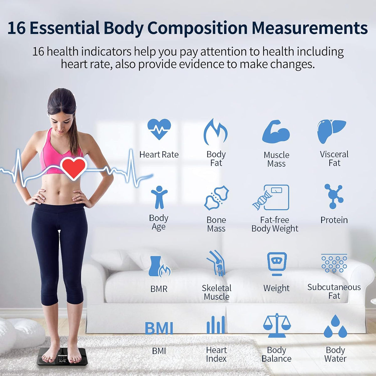 Body Weight and Fat Digital Bathroom Scale T976585