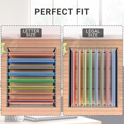 Hanging File Folder Frame for Legal and Letter Size, 15.2"L x 12.4"W x 10.5"H, 1 Pack Q67427