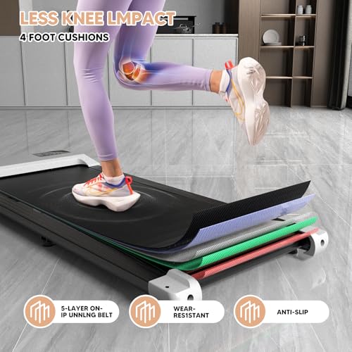 Walking Pad Treadmill with Remote Control and LED Display Q5343