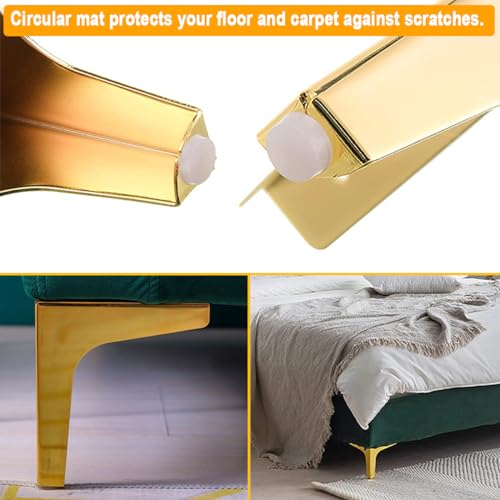 4 PCS Gold Metal Furniture Legs R763