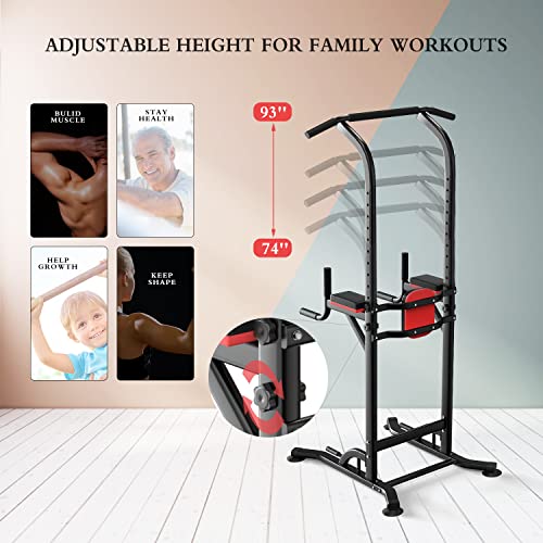 Pull Up Bar Power Tower Dip Station Workout Equipment W271396