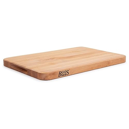 Reversible Wood Cutting Board, 18" x 12" x 1 1/4", Maple D5458
