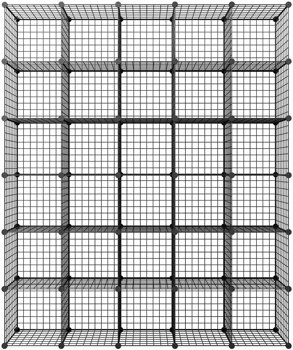 14x14 Wire Cube Storage 30-Cube Modular Shelving Unit S81649