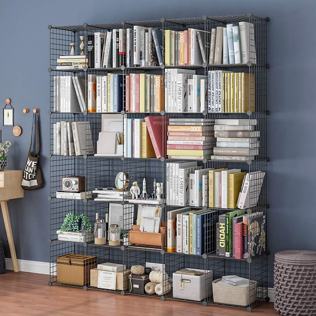 14x14 Wire Cube Storage 30-Cube Modular Shelving Unit S81649