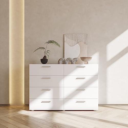 White 6-Drawer Double Dresser A65585