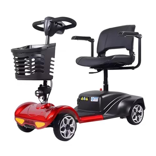 Red 4 Wheel Mobility Scooter with Basket L298