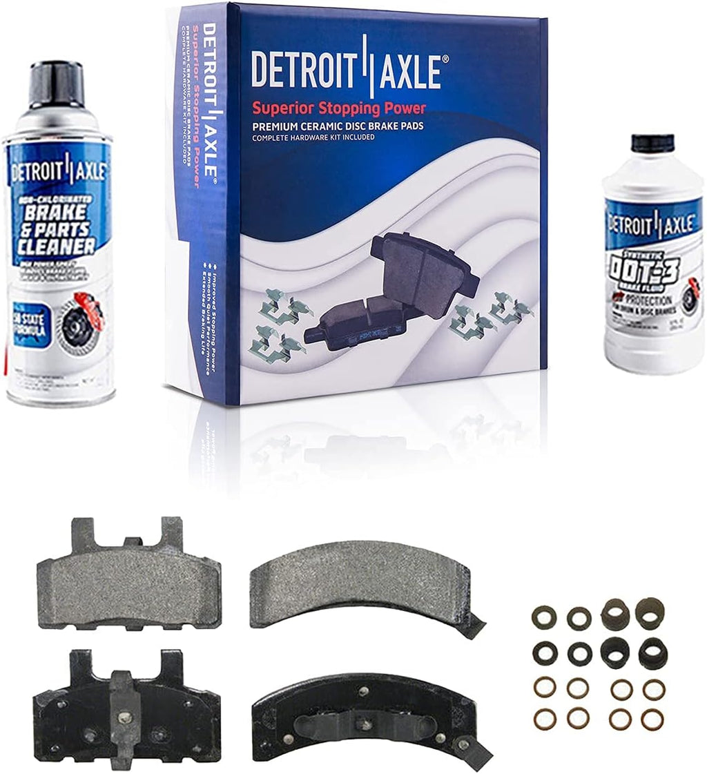 4WD Front Drilled and Slotted Disc Rotors Brake Pads 6pc Set C772