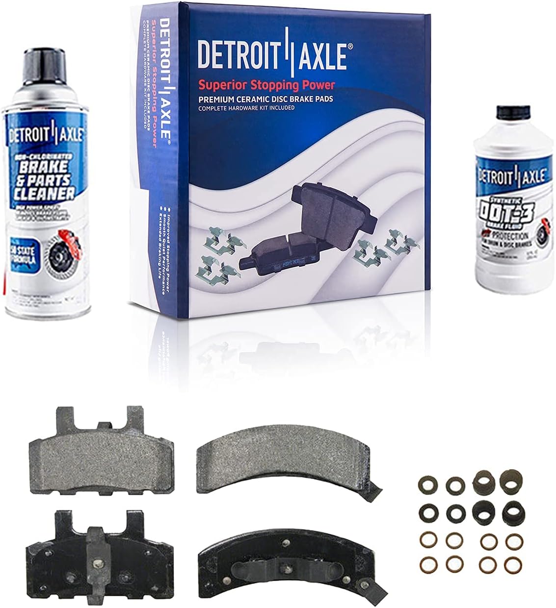 4WD Front Drilled and Slotted Disc Rotors Brake Pads 6pc Set C772