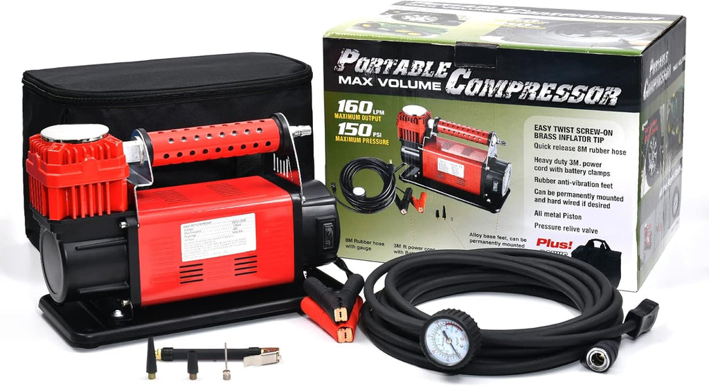 Heavy Duty DC 12V Tire Inflator 150PSI Air Compressor Pump L703503
