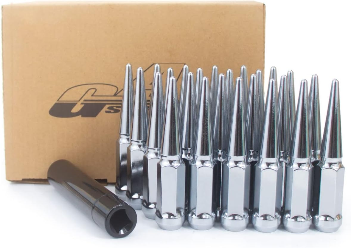 14x1.5 Chrome Spiked Lug Nuts Set of 24 V42854