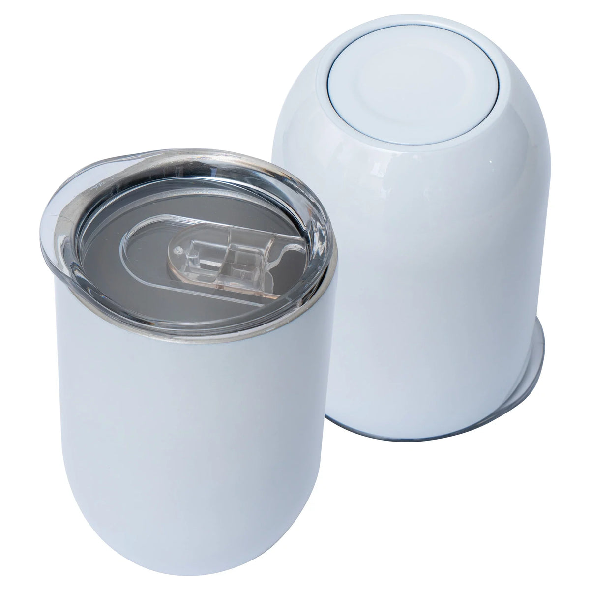 White 12oz Stainless Steel Insulated Travel Tumbler with Lid V812