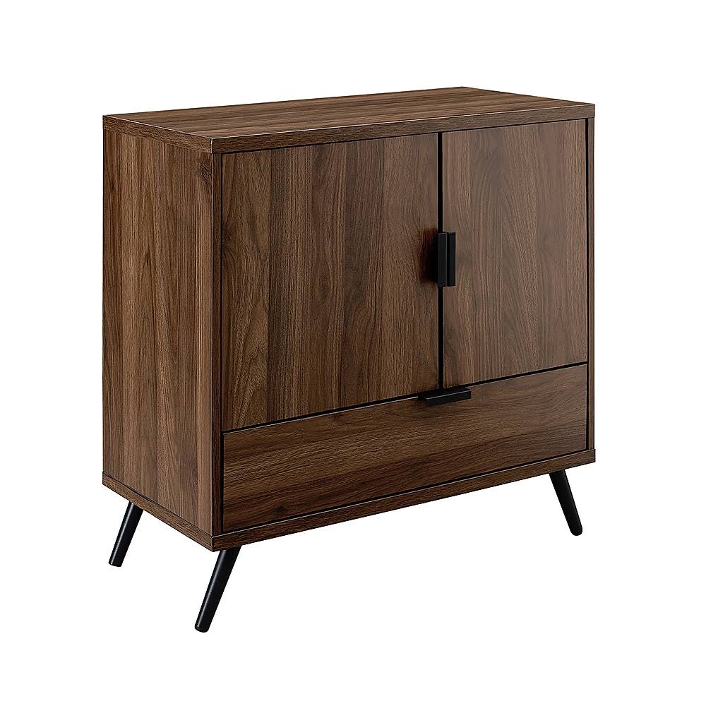 Mid Century Modern Drawer Accent Cabinet Dark Walnut Y39417