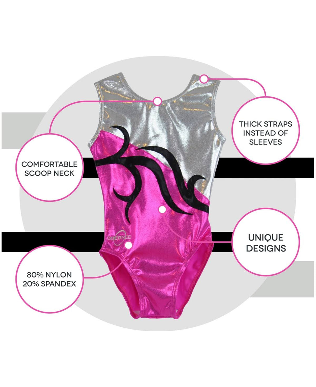 Pink Gymnastics Leotard W448
