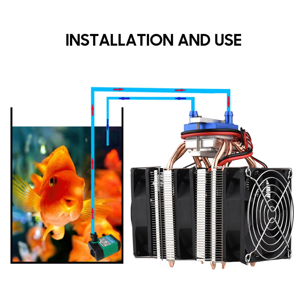 120W Aquarium Chiller with 4pcs Copper T97065
