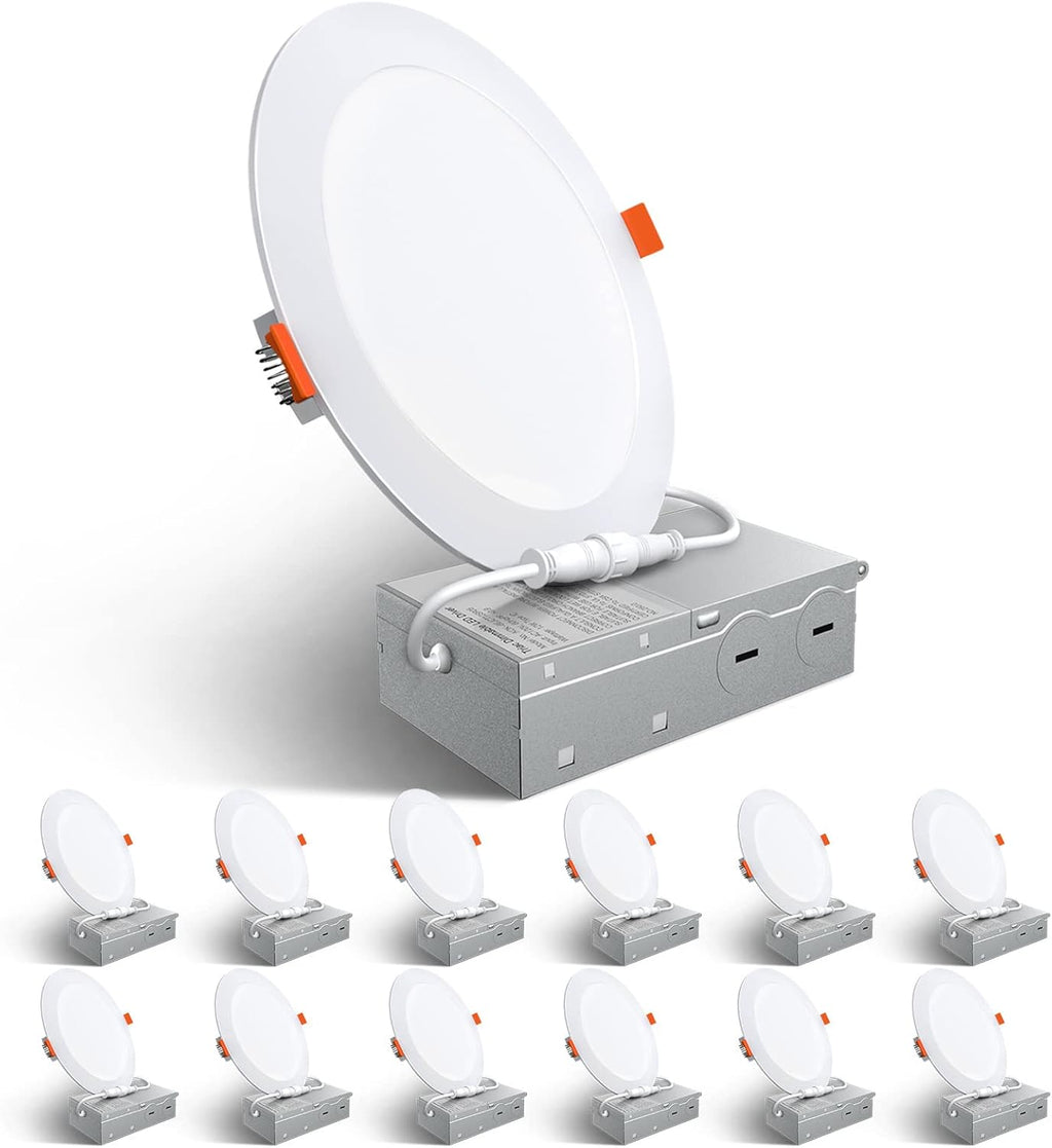 12 Pack 4 Inch Ultra-Thin LED Recessed Ceiling Light M479329