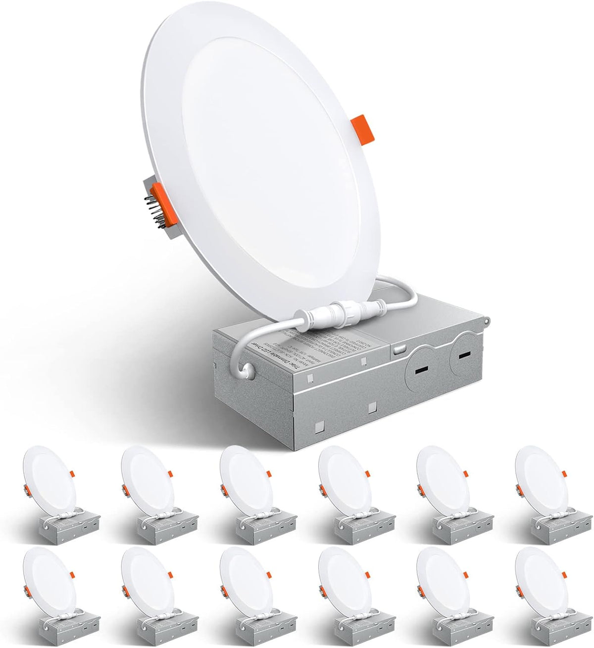 12 Pack 4 Inch Ultra-Thin LED Recessed Ceiling Light M479329