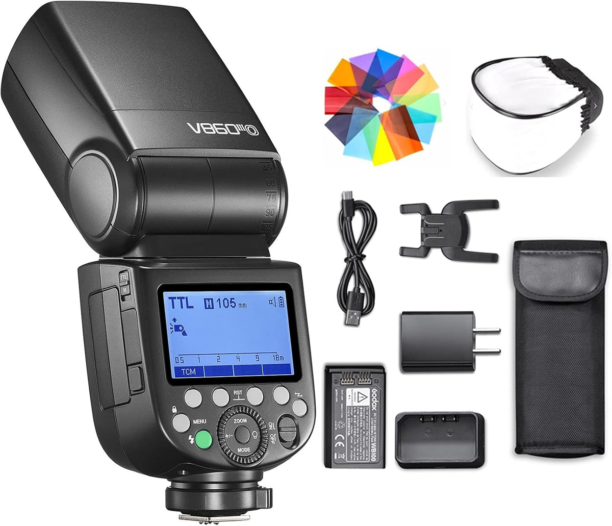 Flash Speedlite GN60 2.4G Wireless HSS 1/8000 2600mAh Lithium Battery J429