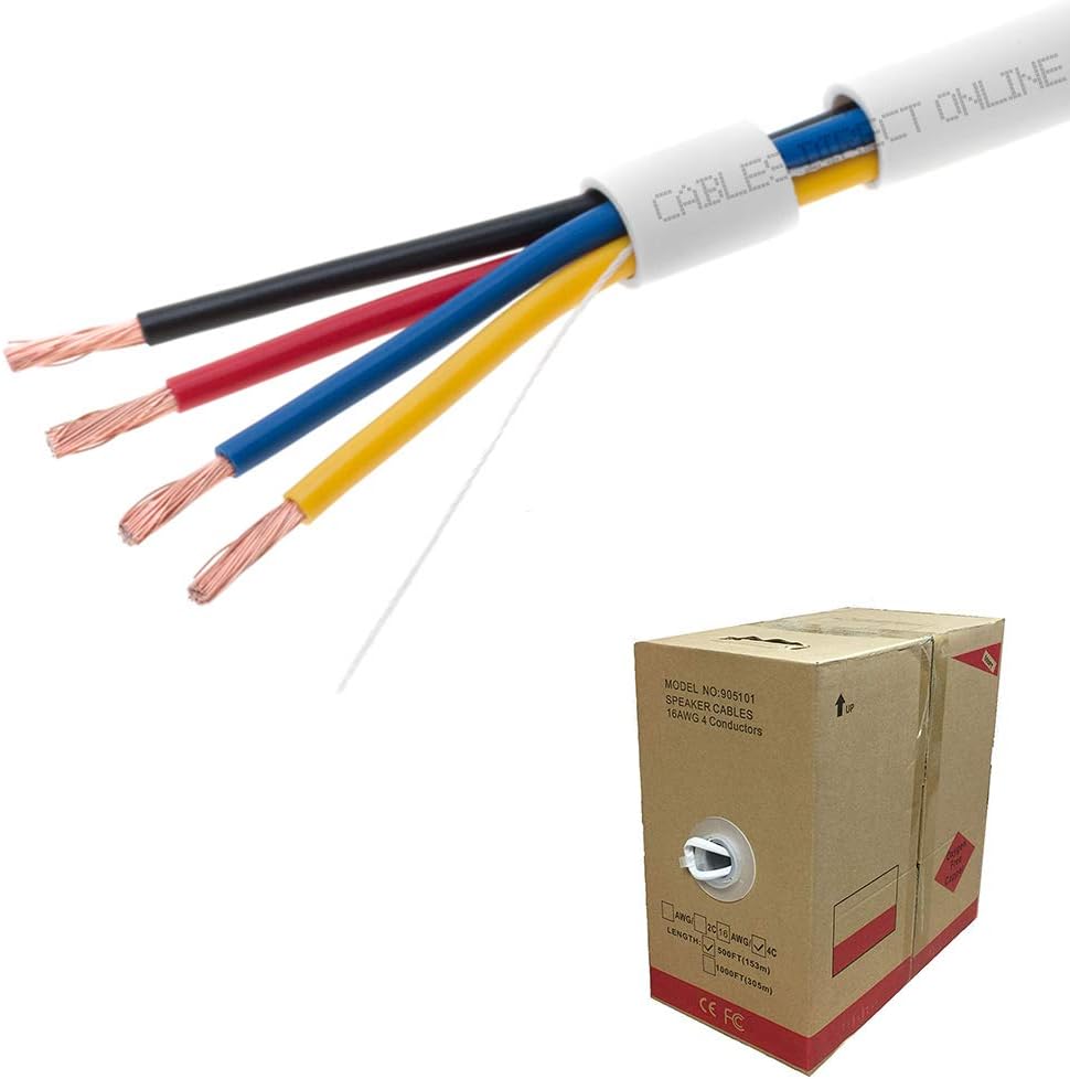500FT 16/2 16AWG Oxygen Free Pure Copper Speaker Wire W144964