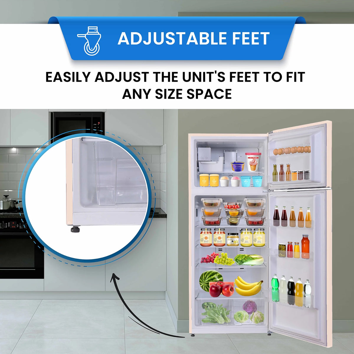 18 cu.ft. Retro Refrigerator with Ice Maker C287