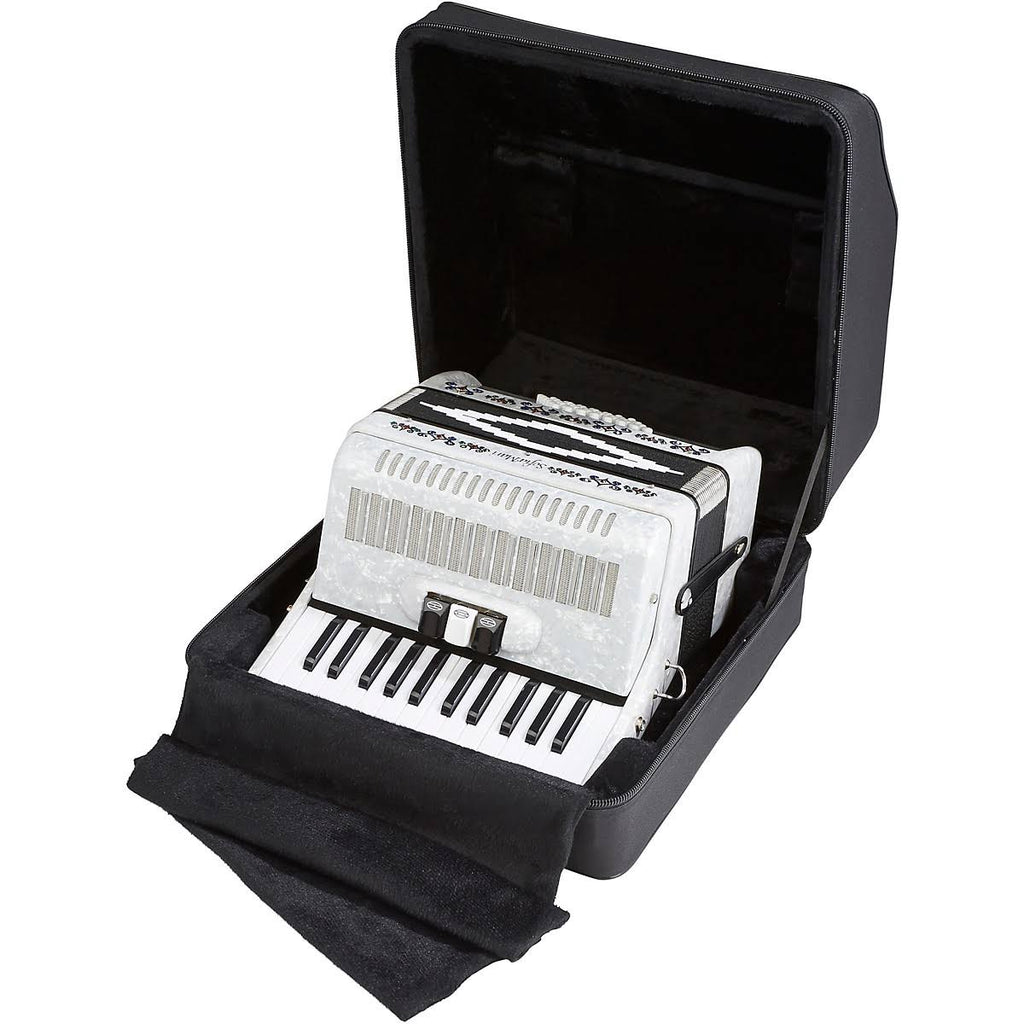White Pearl 26 Piano 48 Bass Accordion E226