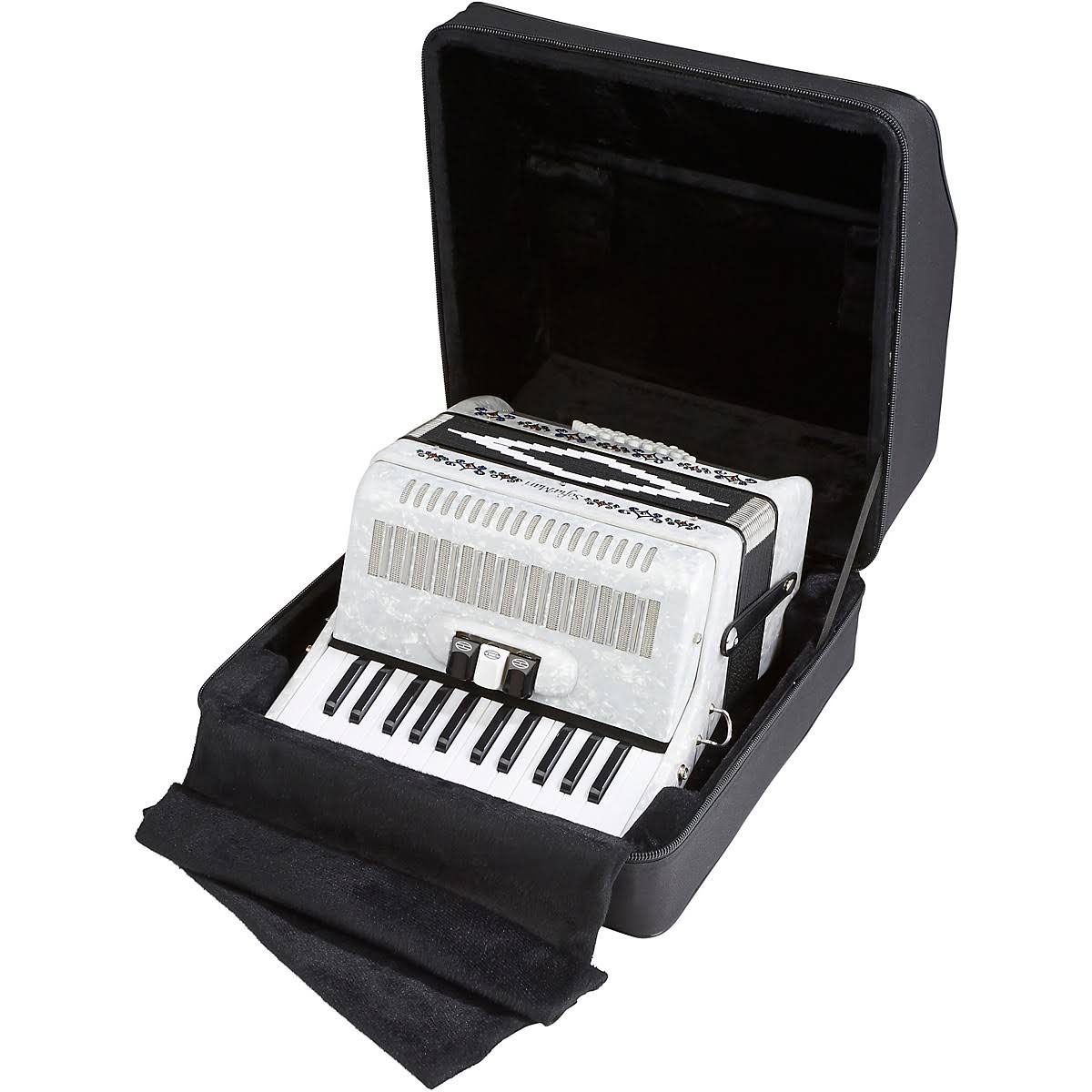 White Pearl 26 Piano 48 Bass Accordion E226