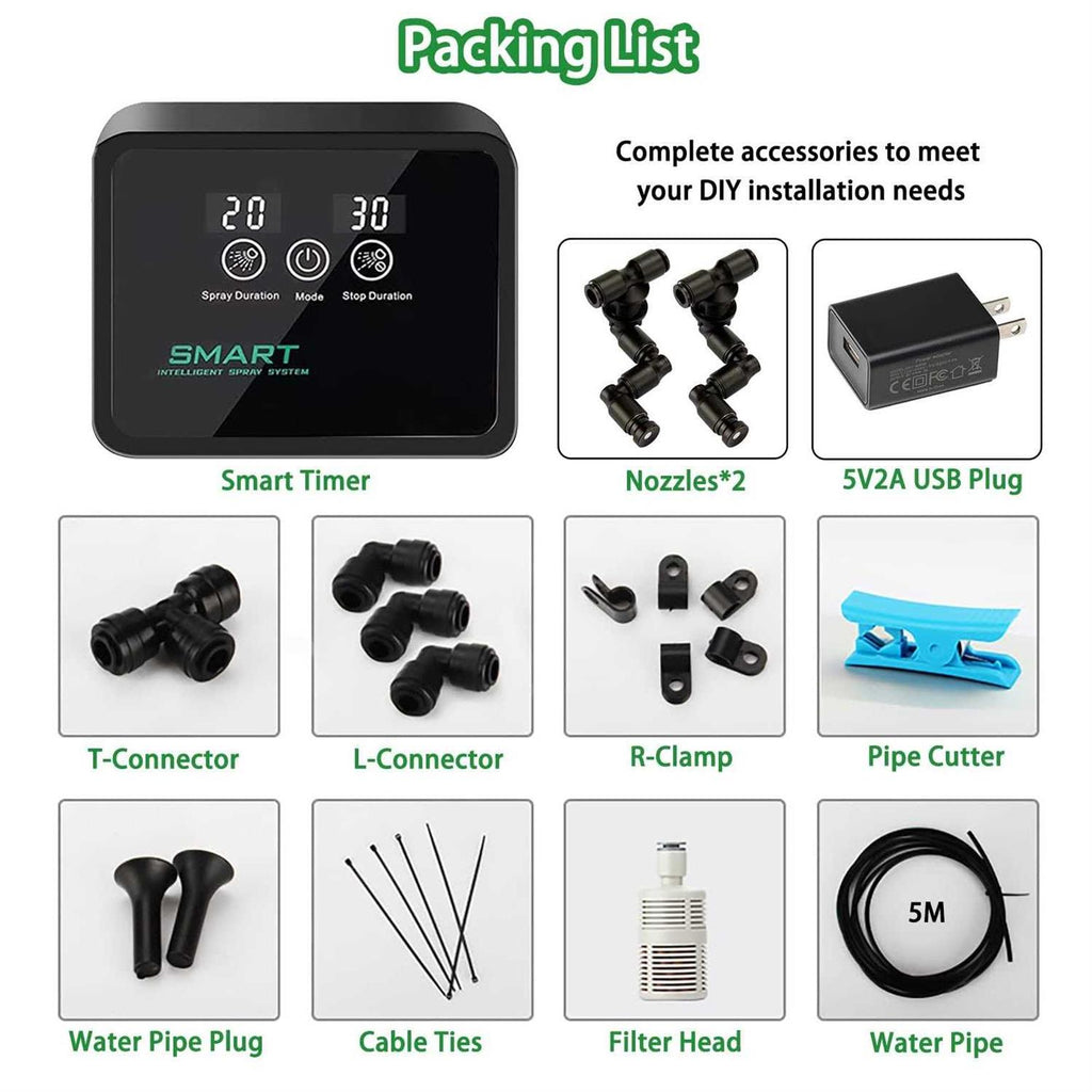 Reptile Humidifier Smart Misting System Automatic with Timer D28623