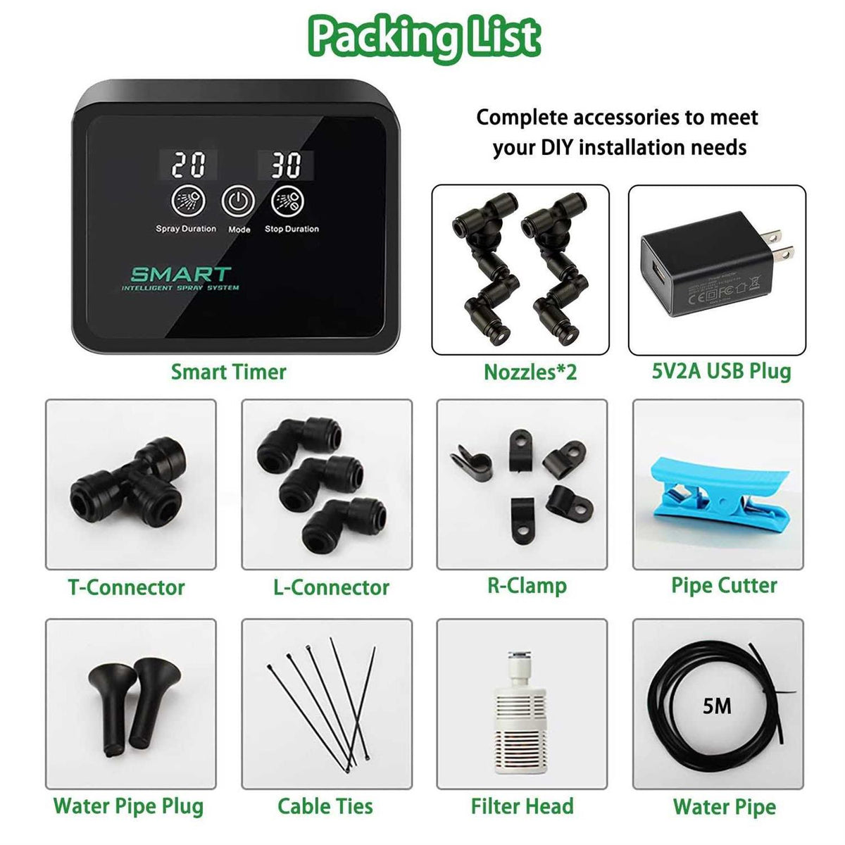 Reptile Humidifier Smart Misting System Automatic with Timer D28623