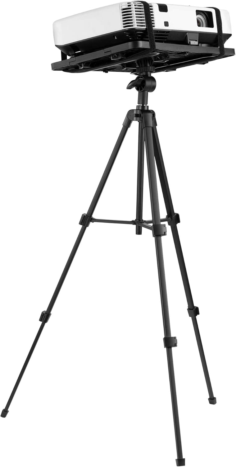Folding Projector Tripod Stand with Tilting Tray and Carrying Case Q36957