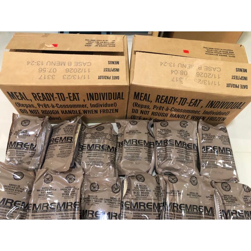 24 full food packs Military meals ready to eat with heater D175768
