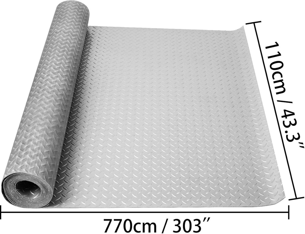 25.5 x 3.6 Ft 2.5mm PVC Garage Floor Mat E334