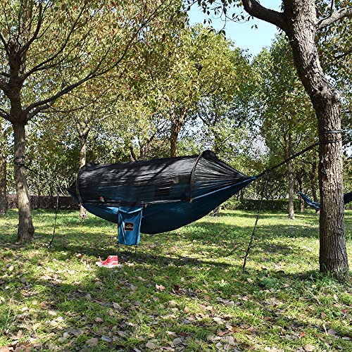 Lightweight Double Camping Hammock with Mosquito Net and Tree Straps R82744