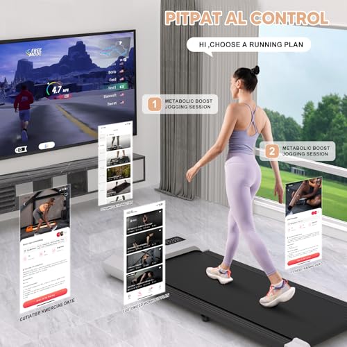 Walking Pad Treadmill with Remote Control and LED Display Q5343