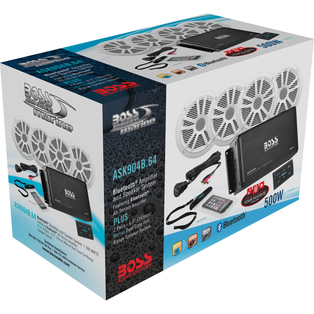 Marine Audio Amplifier with Speakers and USB Cable J10645