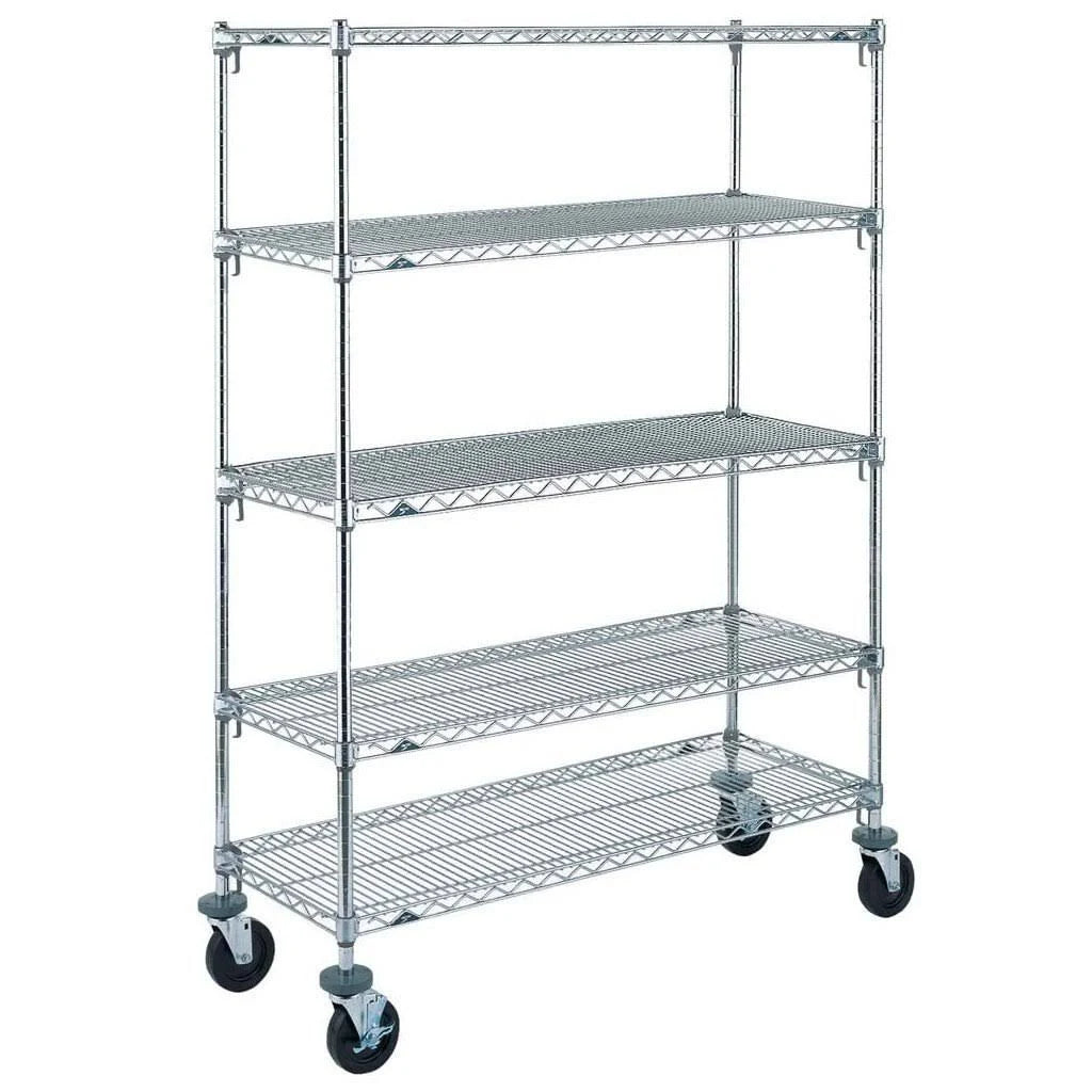 5 Shelf Adjustable Stem Caster Cart D78853