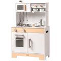 2 in 1 Wooden Play Kitchen Playset with Cookware Accessories N2746