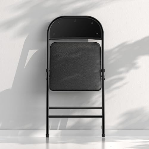 4 Pack Folding Chairs with Padded Cushion and Back D779024