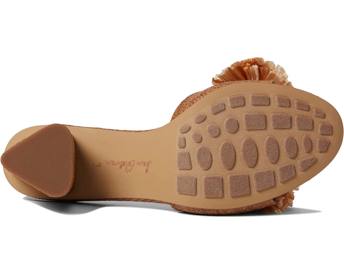 Brown Slip On Block Heeled Mules P24956