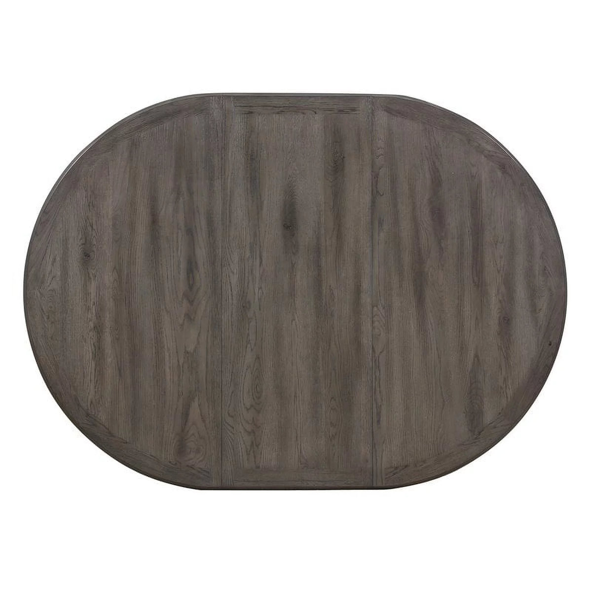 66" Round Farmhouse Wood Dining Table in Gray H829942
